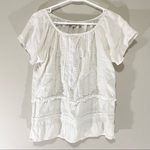 Ann Taylor White Short Sleeve Size XS